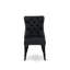 Chaises Dallas Parson - Ensemble de 2 chaises de salle à manger capitonnées en tissu de polyester capitonné noir-1534828789
