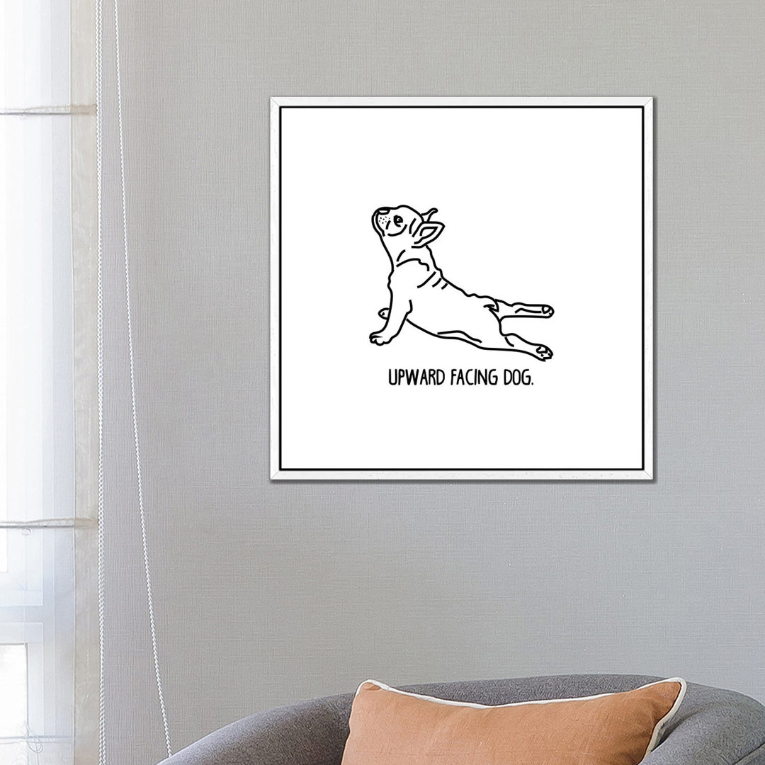 Yoga Dog von Sketch And Paws - Galerie-verpackte Leinwand Giclée auf Leinwand