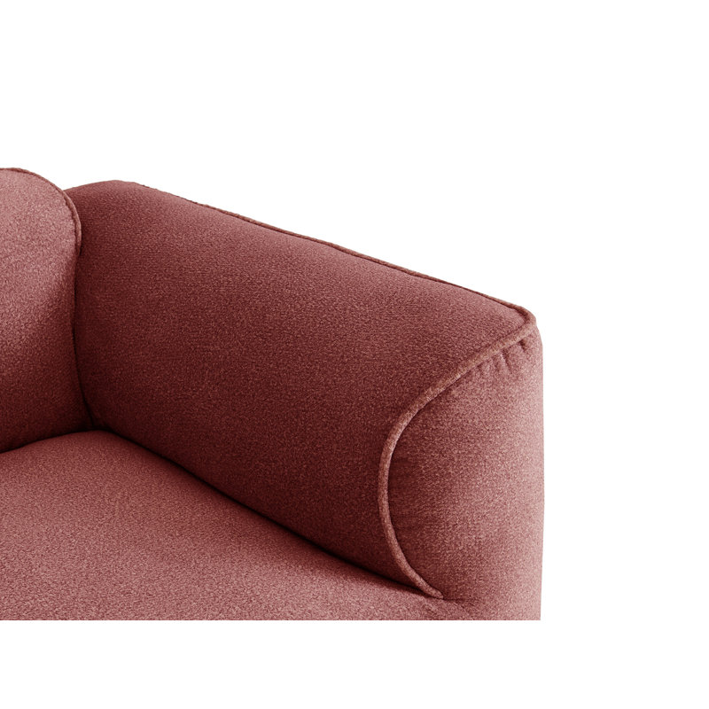Canapé en velours avec repose-pieds 122 po, Velours rose