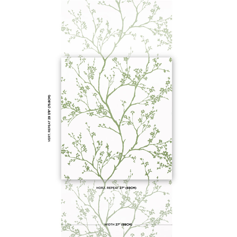 Twiggy Wallpaper, Green