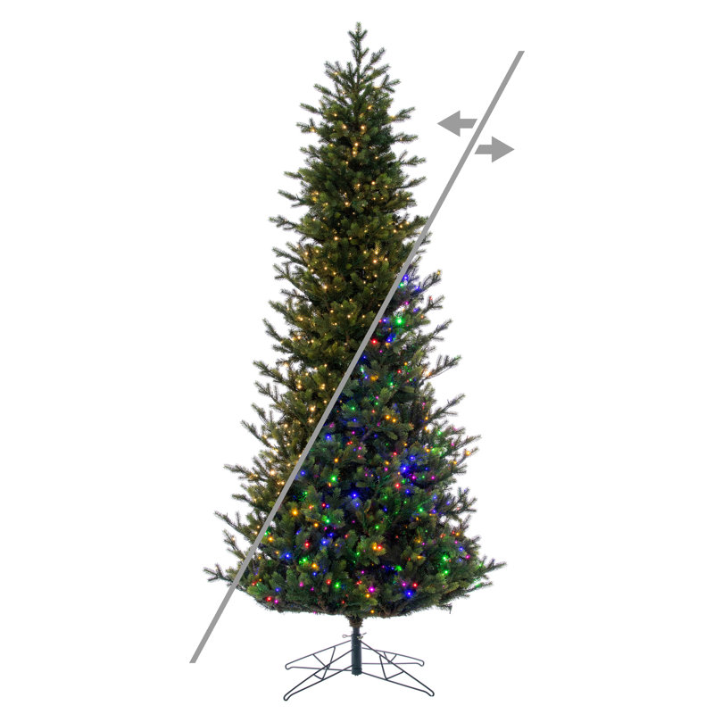 Vickerman 6.5' x 41" Slim Welch Fraser Fir Artificial Pre-Lit Christmas Tree with 550 LED Color Changing 3mm Low Voltage 6 Function Wide Angle Coaxial Lights
