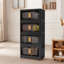 Stackable Foldable Storage Bins With Lids And Wheels-575115364-576278821