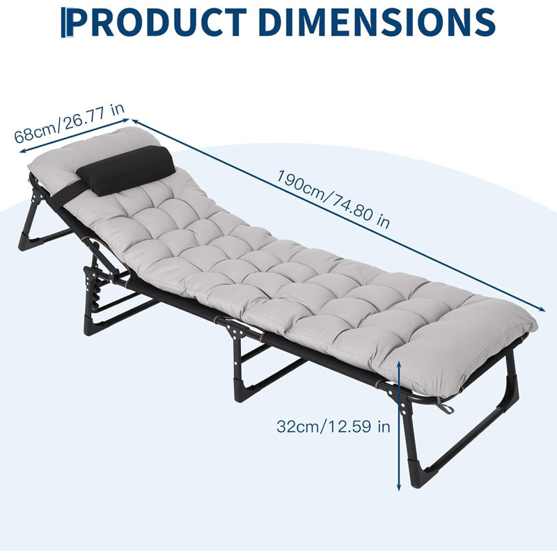 Camping Cot with Comfortable Mattress for Adults, Extra Wide Cots for Sleeping, Folding Cot Camping Bed Max Load 400LBS for Travel Tent Day Bed Outdoor Home Guest Office Nap
