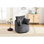 Chaise d'appoint 360 grise ronde et pivotante, en bois massif et en métal, hauteur 35,63 po, pour chambre d'enfant en métal robuste, profondeur 33,03 po, capacité de 350 lb, salon