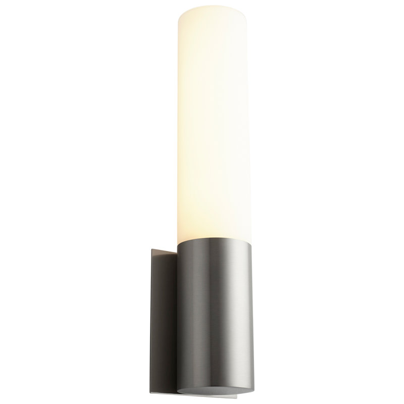 Gastn LED Armed Sconce, Satin Nickel