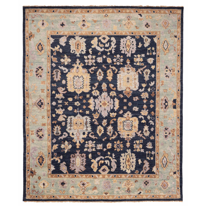 Tapis bleu marine Jules Serapi 8 pi 1 po x 9 pi 9 po