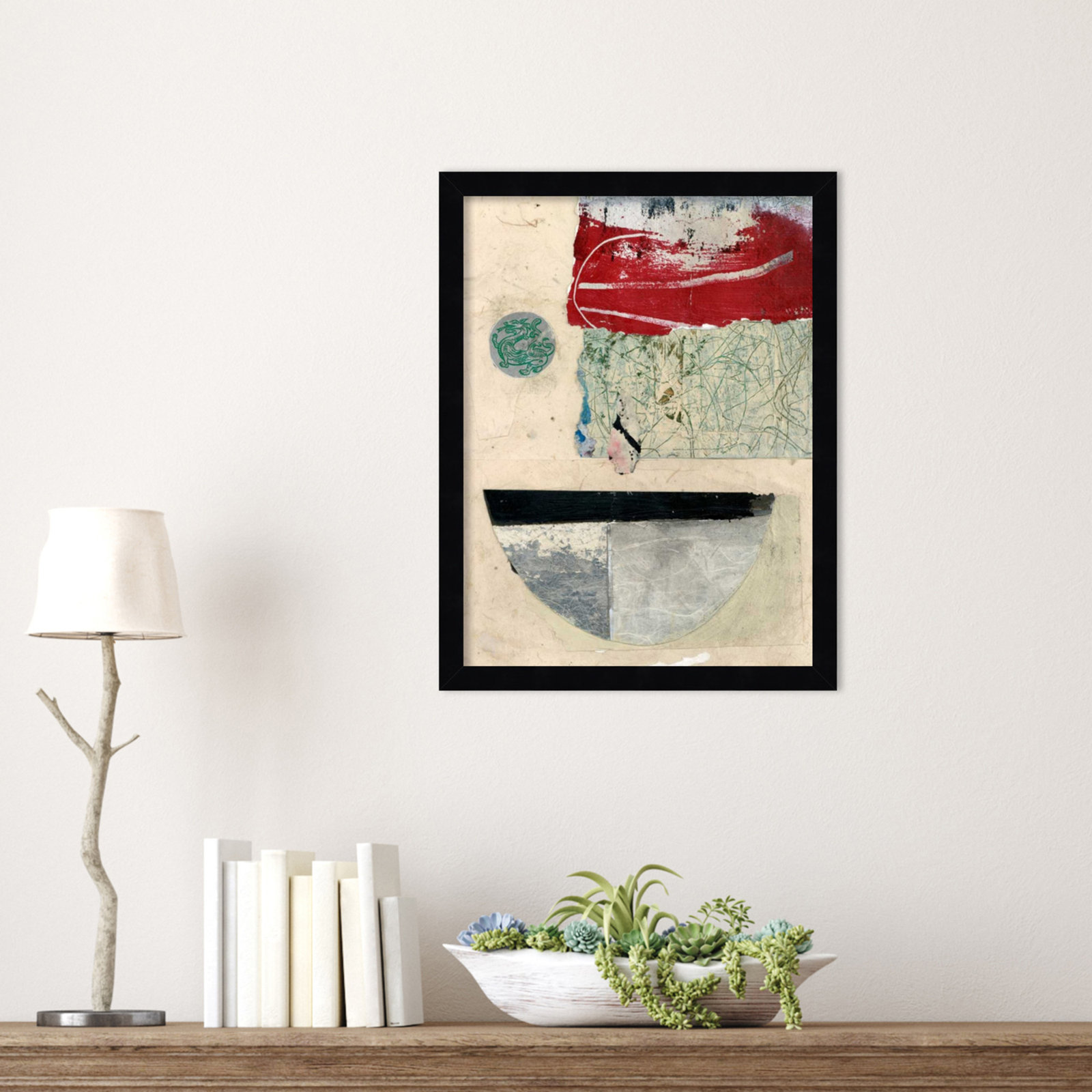 Fresno "Natural Elements No. 2" Print, Black, 17" H x 13" W