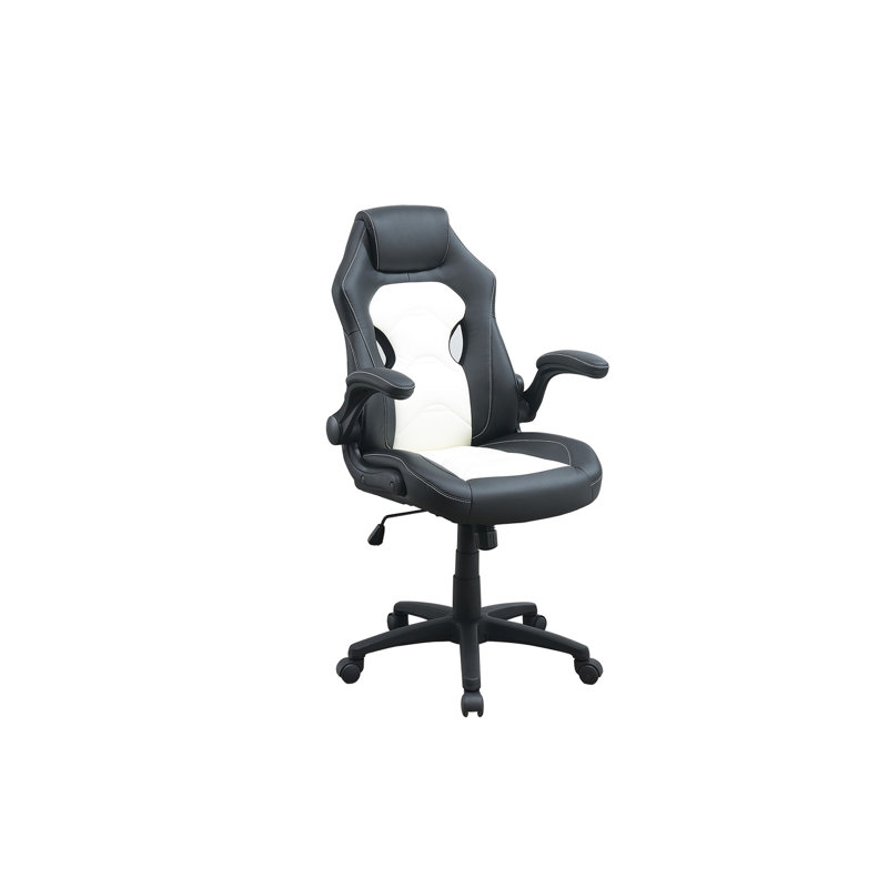 Fauteuil de direction pivotant à hauteur ajustable en noir, Noir / blanc