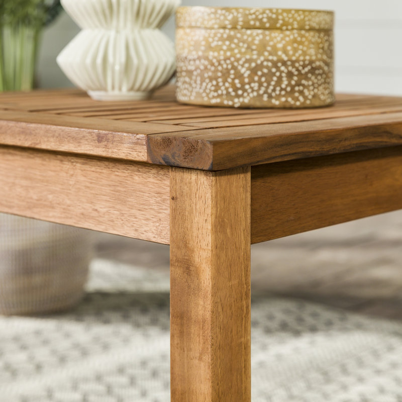 Table d'appoint en bois massif Harbison, Marron