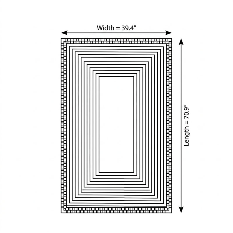 Tapis de couloir géométrique