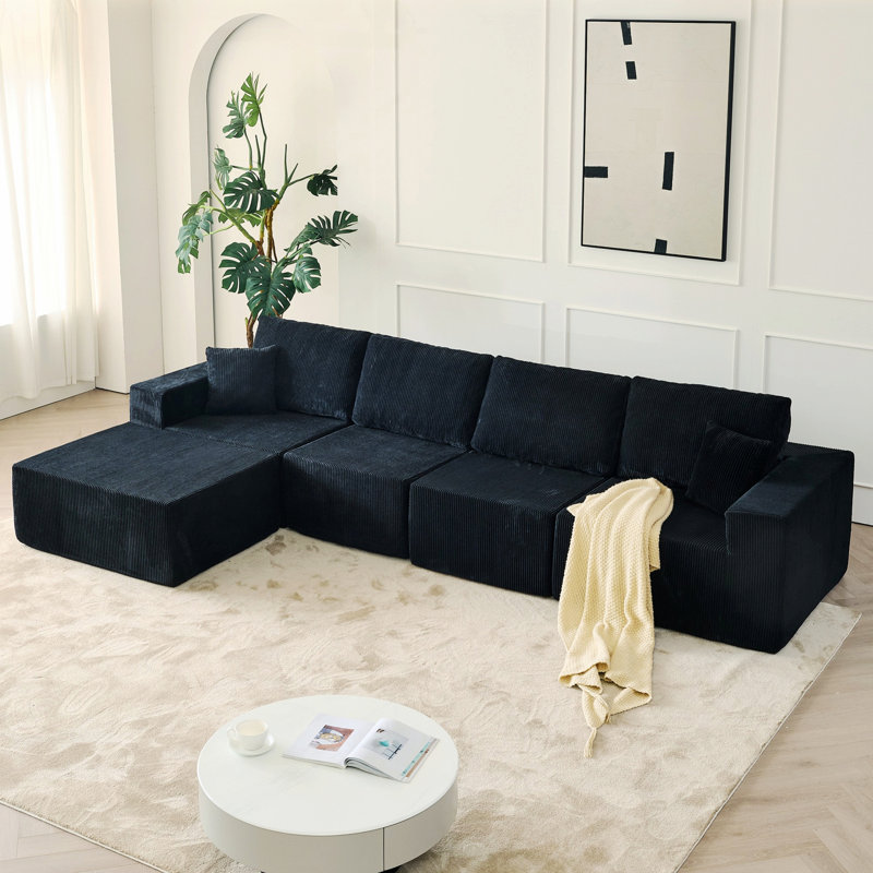 Canapé modulaire Boneless, Noir