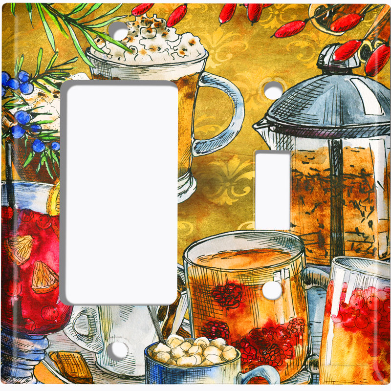 Assiette murale café / café / thé / dessert / boisson / damas