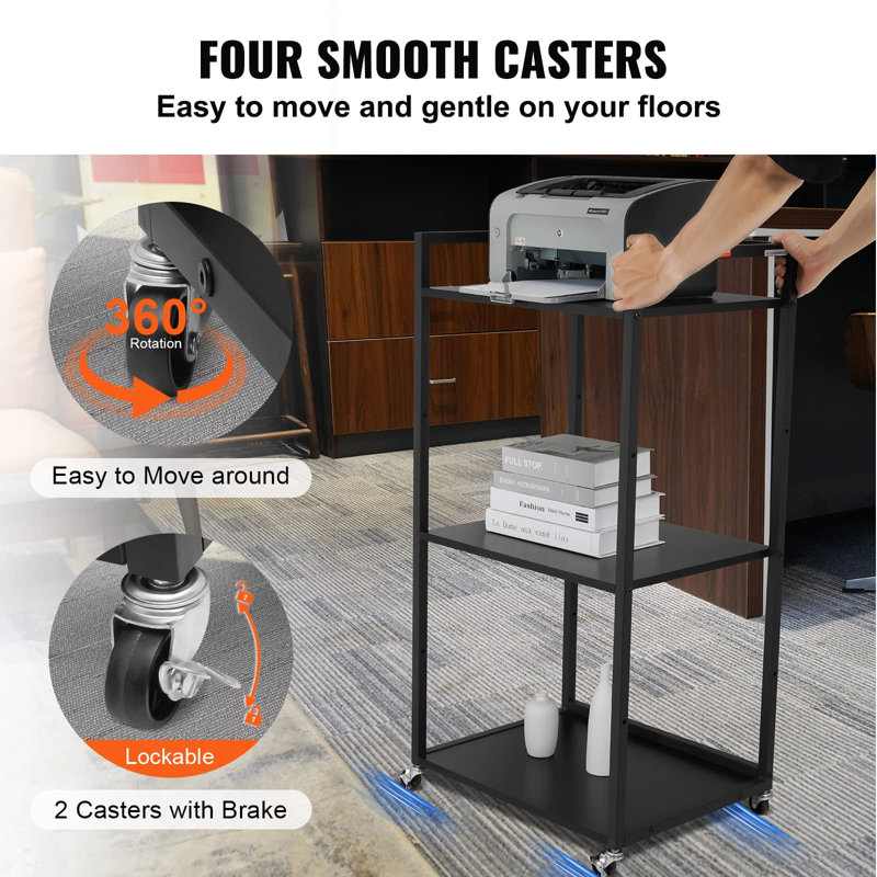 40.2'' H x 20.5'' W Printer Stand with Wheels
