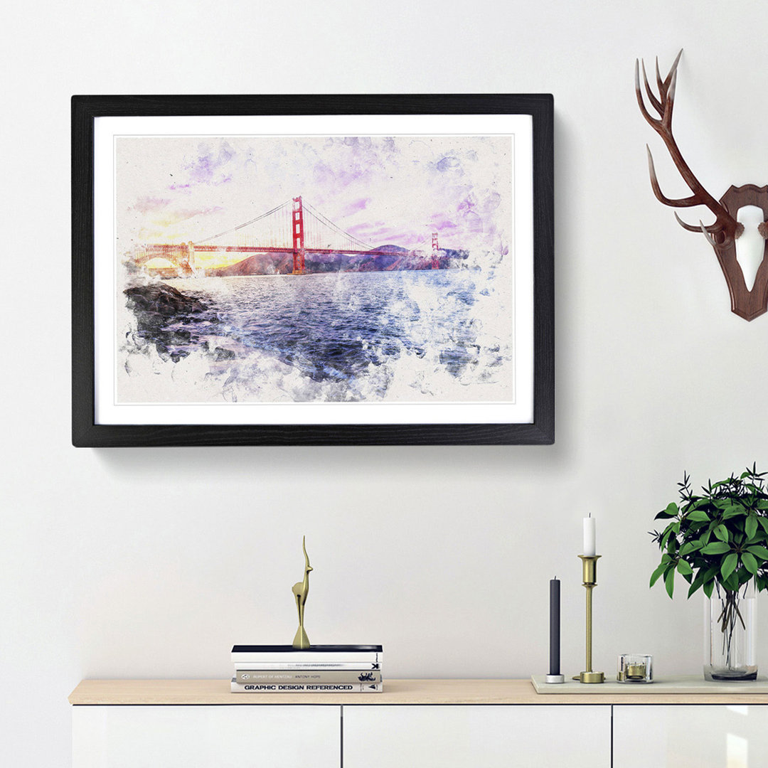 Golden Gate Bridge in San Francisco - Picture Frame Painting Print