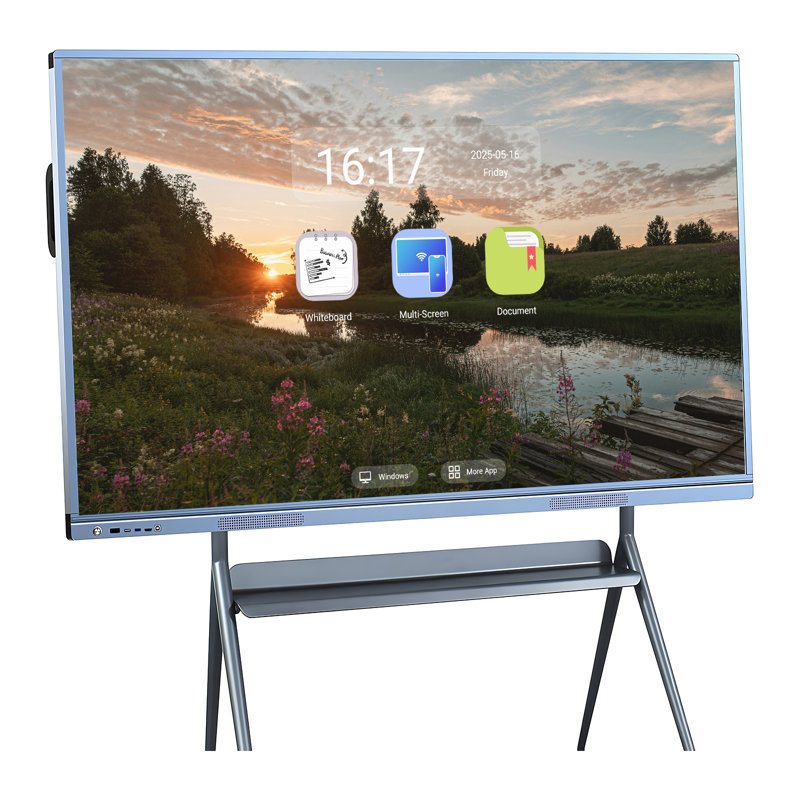 JYXCN Smart Board, tableau blanc numérique à double écran tactile 75 po 4K UHD pour l'enseignement, les présentations et la publicité