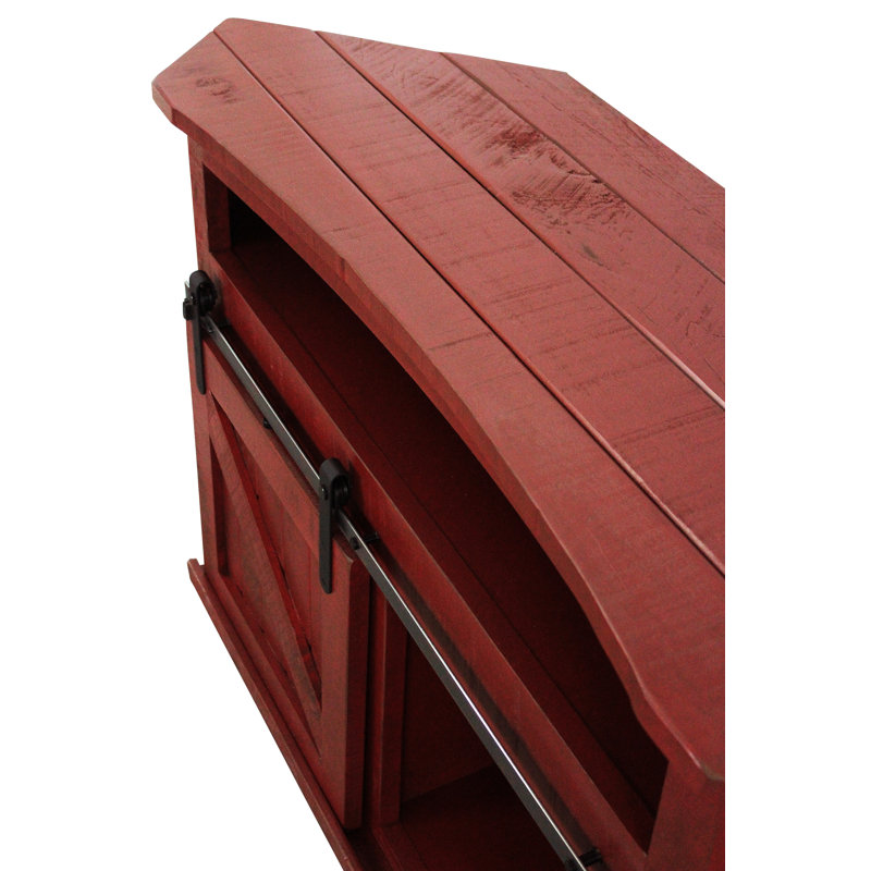 Natisha Unfinished TV Stand for TVs up to 58", Red
