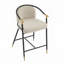 Tabouret de comptoir rembourré en tissu 26 po Rochin-97470601