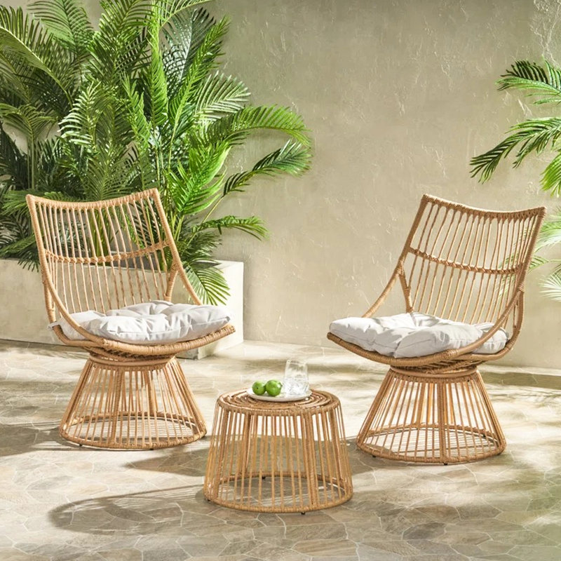 Faux sièges bruns - Fauteuil et table d'appoint avec coussin club et siège brun