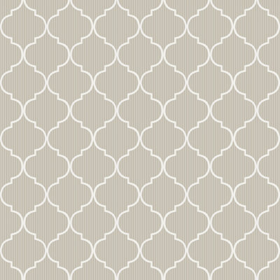 Cottage Chic Cottage Chic Thin Stripe Quatrafoil EcoDeco Material 33' L x 21" W Wallpaper Roll