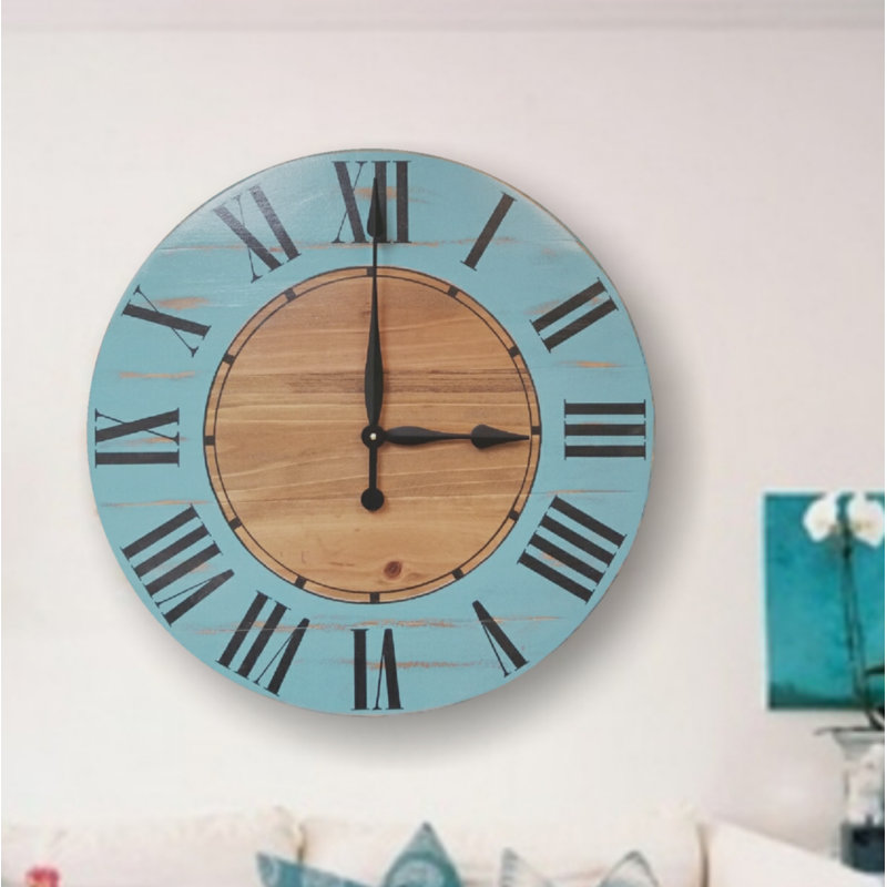 Horloge murale surdimensionnée campagne Valeria, H 24 po x l 24 po x P 1,5 po