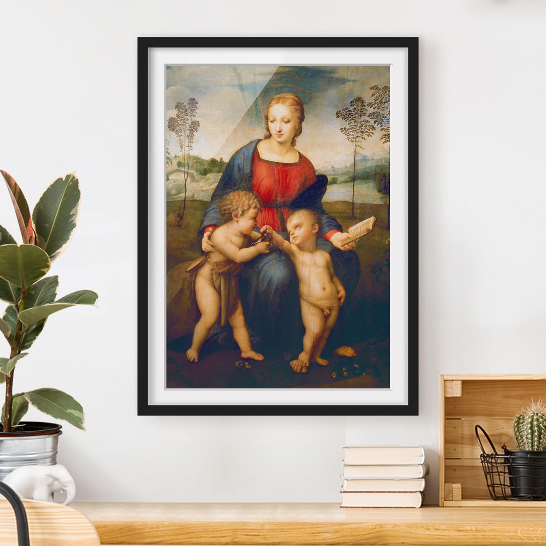 Gerahmtes Papierbild Die Madonna von Raffeal