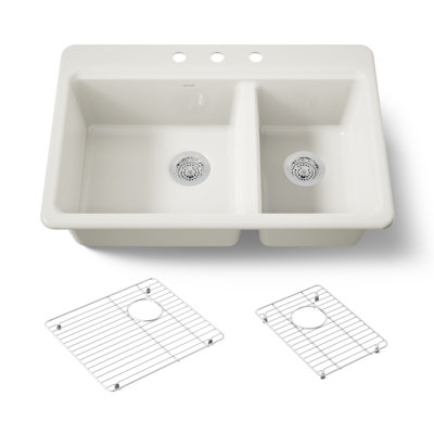 Riverby 33 In. Top-Mount Double-Bowl Kitchen Sink