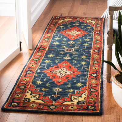 Tapis oriental en laine touffeté à la main 80%, coton 10% et latex 10% Downe