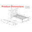 Cadre de lit simple moderne avec port USB intégré et tête de lit de rangement - gris-99072633