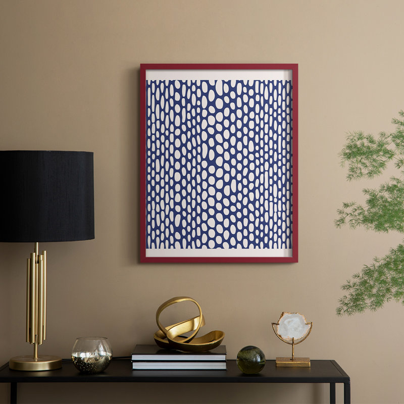 «Abstract CDLII», reproduction encadrée - prête à être accrochée - fabriquée aux États-Unis, H 29 po x l 23 po, Rouge