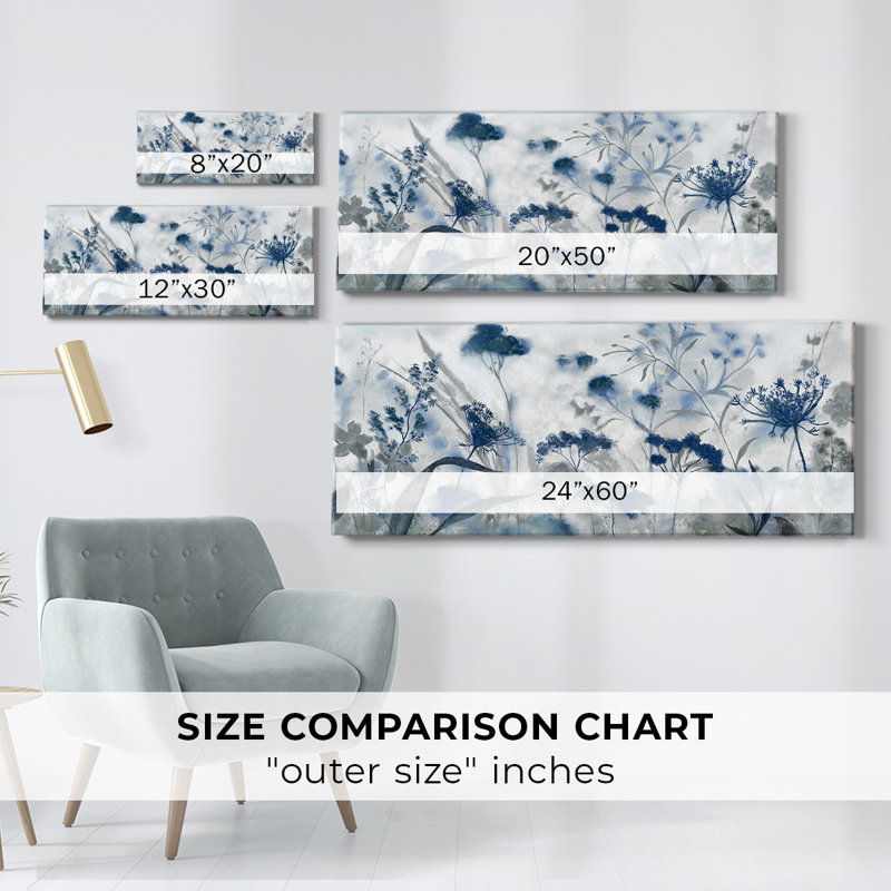 " Inky Indigo ", 24" H x 60" W x 1.5" D