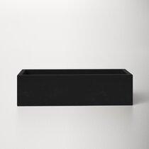 Modern Outdoor Planters: Rectangular Low Planter Pot 18 h