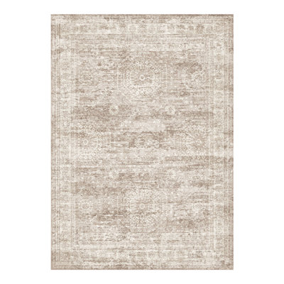 Non-Slip Washable Stain Resistant Area Rug For Living Room Bedroom Dining Room - Brown 2'X6'