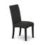 L'ensemble de table de salle à manger moderne 3 pièces comprend une table rectangulaire en bois avec feuille papillon et 2 chaises Parson en tissu de couleur noire, 32 x 54 pouces, noir-1144581400-1144581405-1144581402