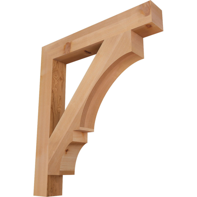 Support de bloc Balboa, L 3 1/2 po x P 28 po x H 32 po, Cèdre rouge de l'Ouest lisse