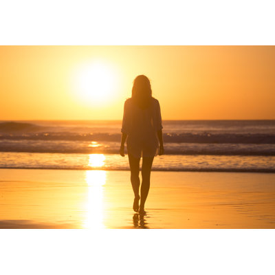 " Lady Walking On Sand "