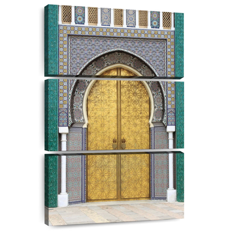 Portes du palais royal à Fès, H 32 po x l 20 po