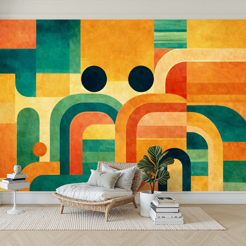 Papier peint adhésif auto-adhésif moderne l 96 po x H 69 po Peel and Stick pour chambre à coucher, L 96 po x l 69 po