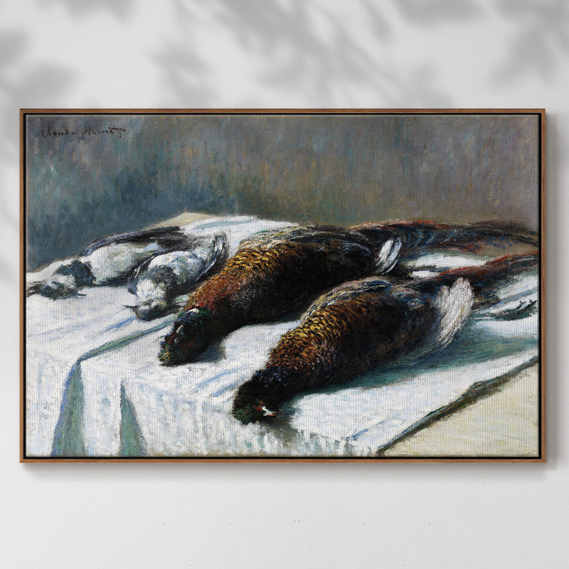 " Monet " by Claude Monet, 25" H x 37" W x 2" D, Walnut