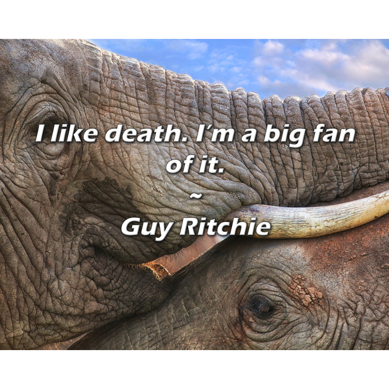 Citation de Guy Ritchie: J'aime la mort. Je suis un grand fan de celui-ci.