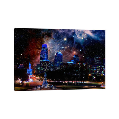 Philadelphia, Pennsylvania Carina Nebula Skyline by 5by5collective - Gallery-Wrapped Canvas Giclée on Canvas