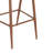 Outdoor 30.25" Seat Height Aluminum Frame Barstools With PE Rattan Scallop-Shaped Backrest, Set Of 2, Teak Finish-2035512677-2035512678