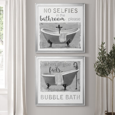 Neutral Selfies Bath - ensemble de 2 reproductions d'impressions
