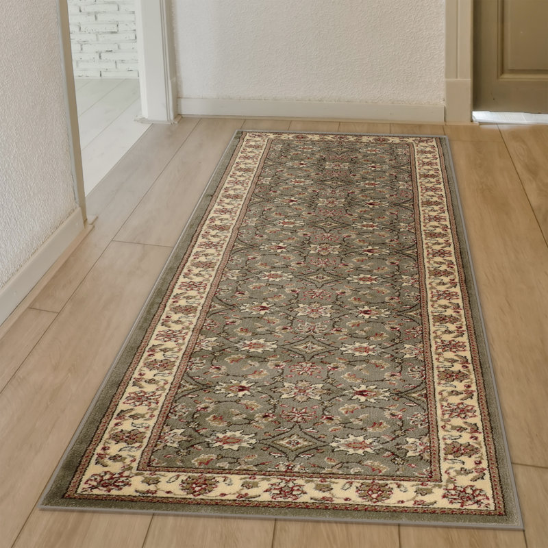 Tapis traditionnel sauge Como, Rectangle 2 pi 2 po x 7 pi 7 po