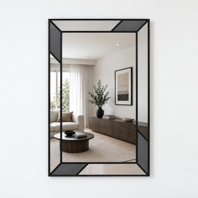 Fehzaan  Karone Wall Mirror In Grey