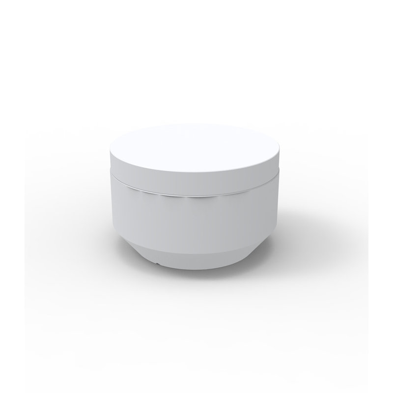 Vela - Round Ottoman - 23.5"Dia - Basic, White