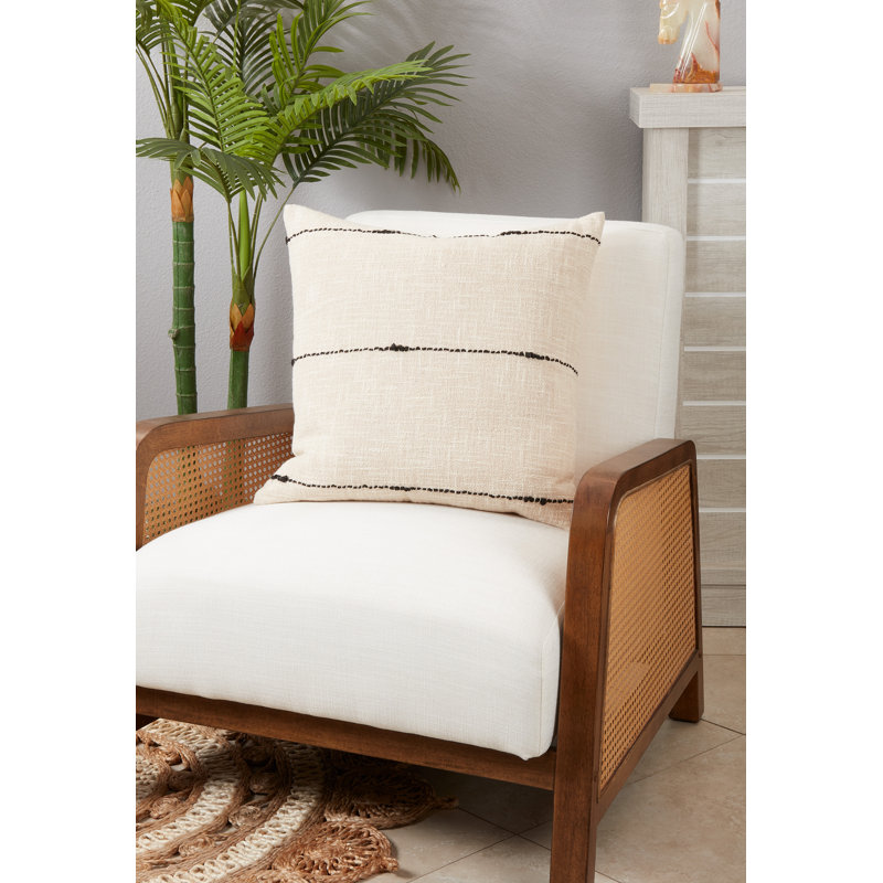 Olwen Collection Striped Cotton Blend Pillow Cover