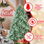 Arbre de Noël bleu de 8 pi avec 3308 pointes Pe +, conception à charnières pour une installation rapide et un affichage stable, assemblage de branche de support en métal, installation simple et rapide, base
