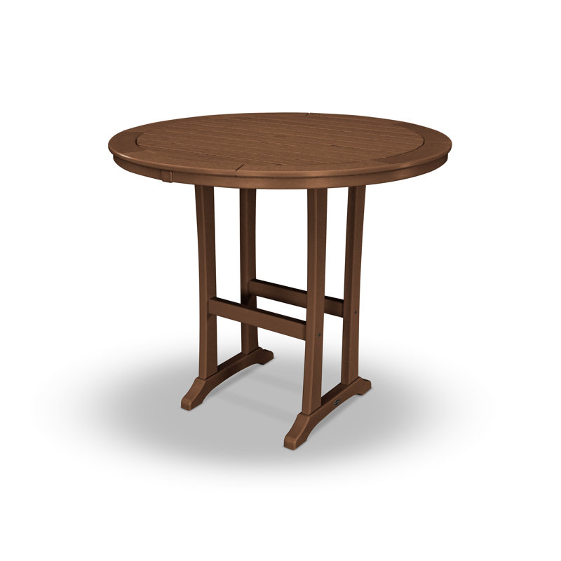 Table de bar Nautical Trestle, l 48 po x L 48 po x H 42 po, Teck