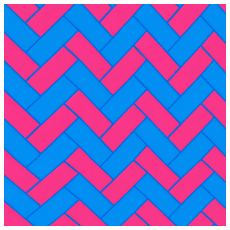 Couvertures bleues à chevrons, 60in W x 80in H