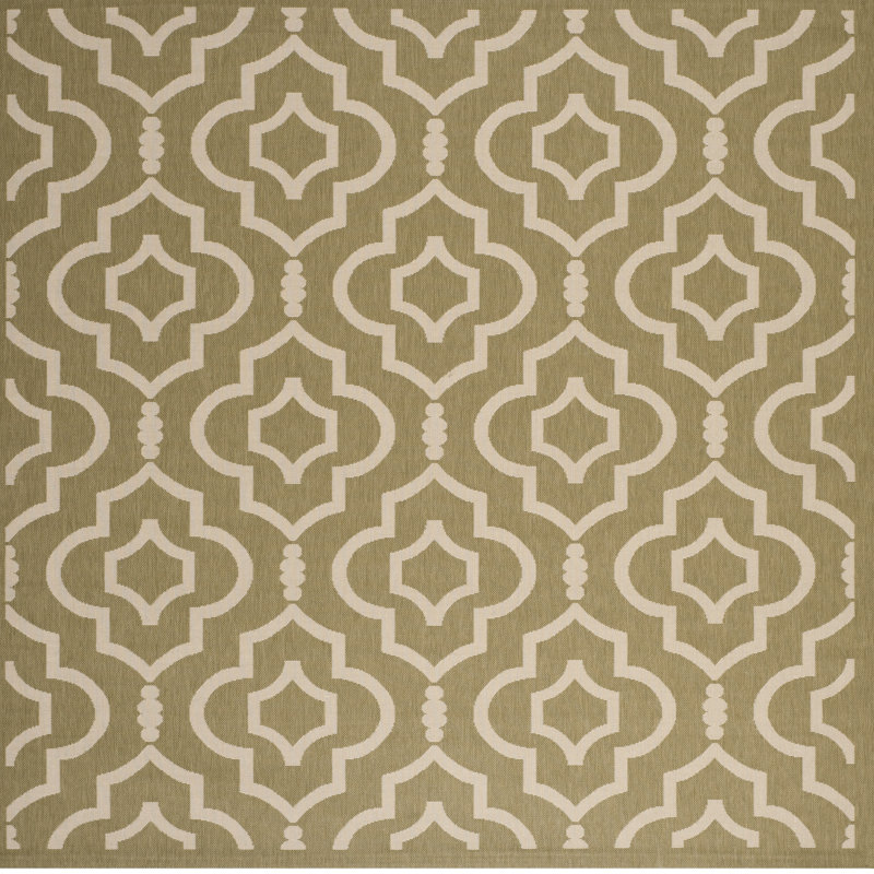 Herefordshire Performance Geometric Indoor/Outdoor Area Rug, Square 7'1
